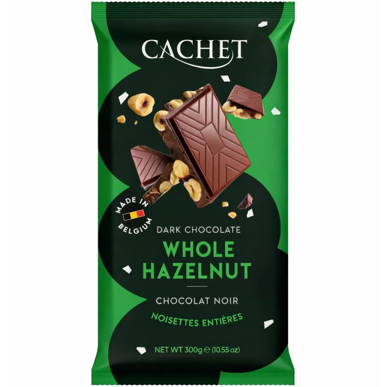 Cachet Шоколад чорний Hazelnut (54% cacao) 300g