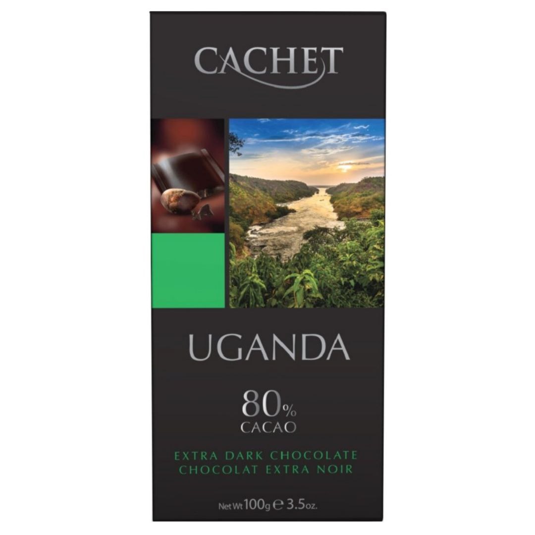 Cachet Шоколад екстра чорний Uganda (80% cacao) 100g