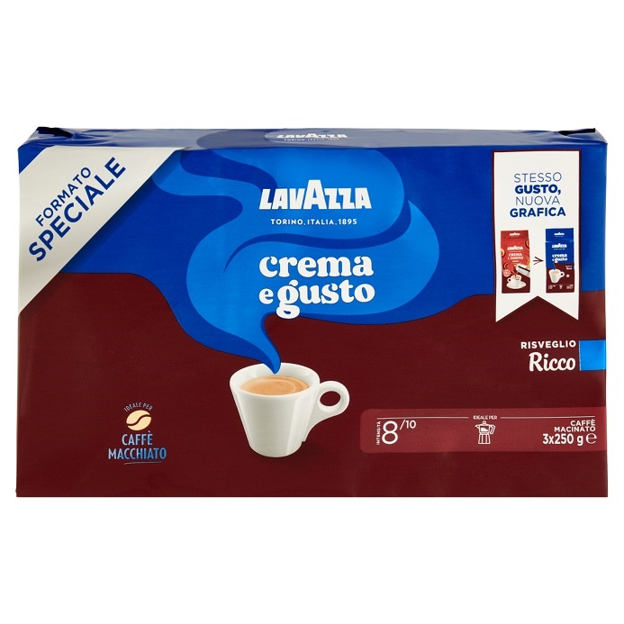 Lavazza Кава мелена Crema e Gusto Ricco silver 250 g