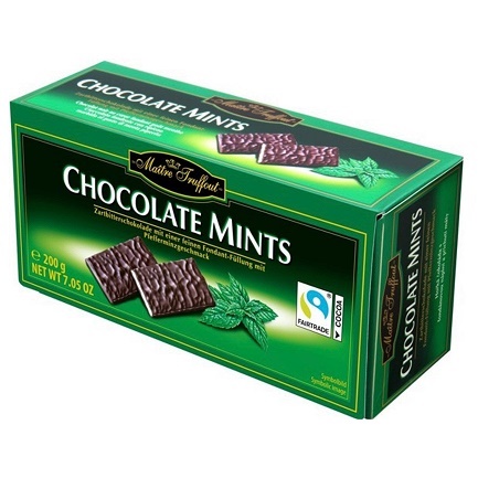 Maitre Troffout Шоколад чорний Mints (Мʼята) 200g