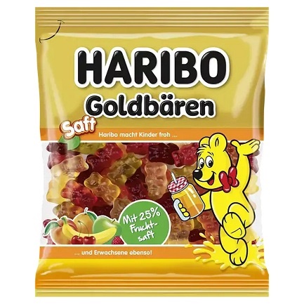 Haribo Цукерки Желейки Goldbaren Saft 160g