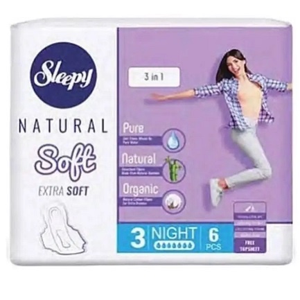 Sleepy Прокладки гігієнічі Soft Night-3 (320мм) 6шт.