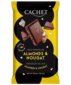 Cachet Шоколад молочний Almonds & Nougat 32% 300g