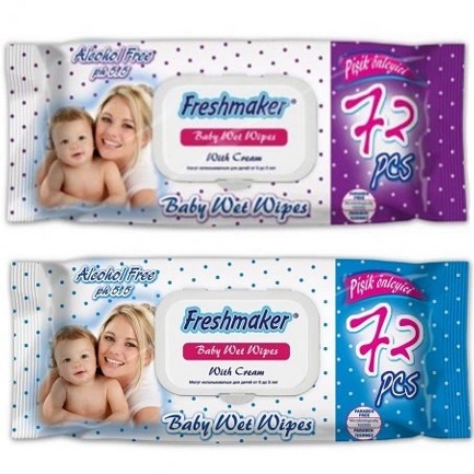 Freshmaker Серветки дитячі вологі 72 шт