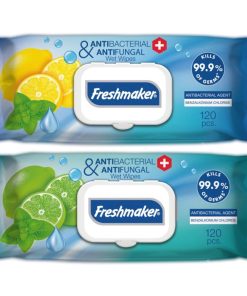Freshmaker Серветки вологі Antibacterial (Lemon/Lime) 120шт