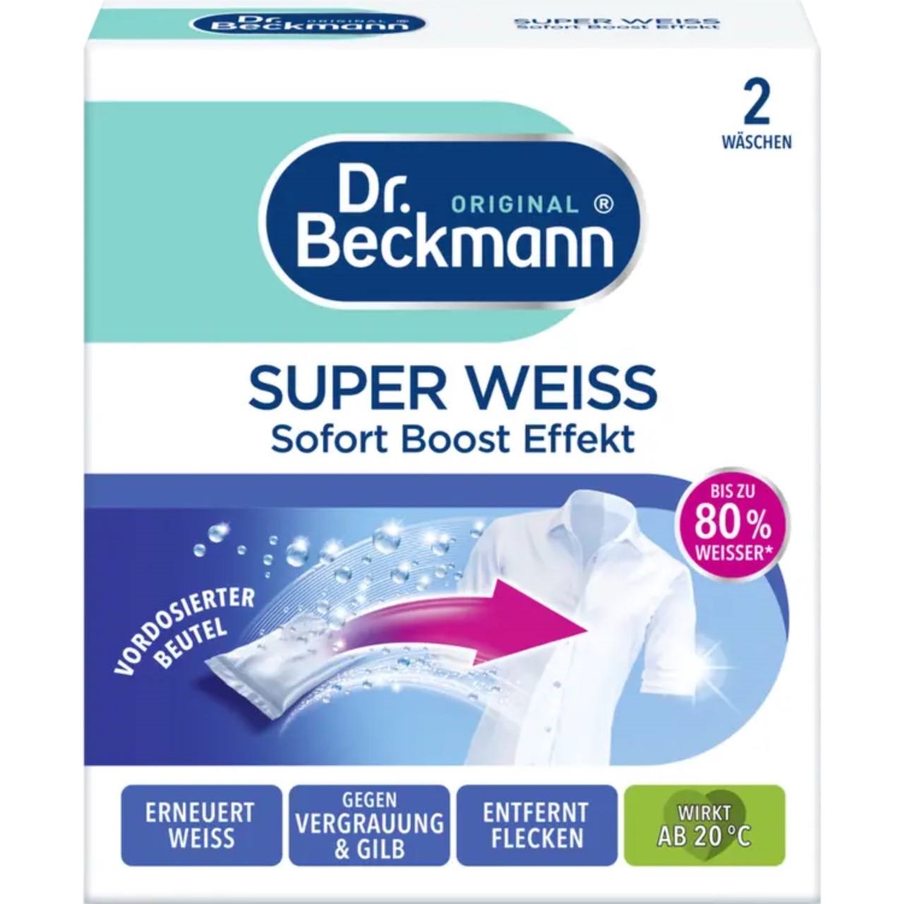 Dr. Beckmann Відбілювач Super Weiss 2x40g. 80g