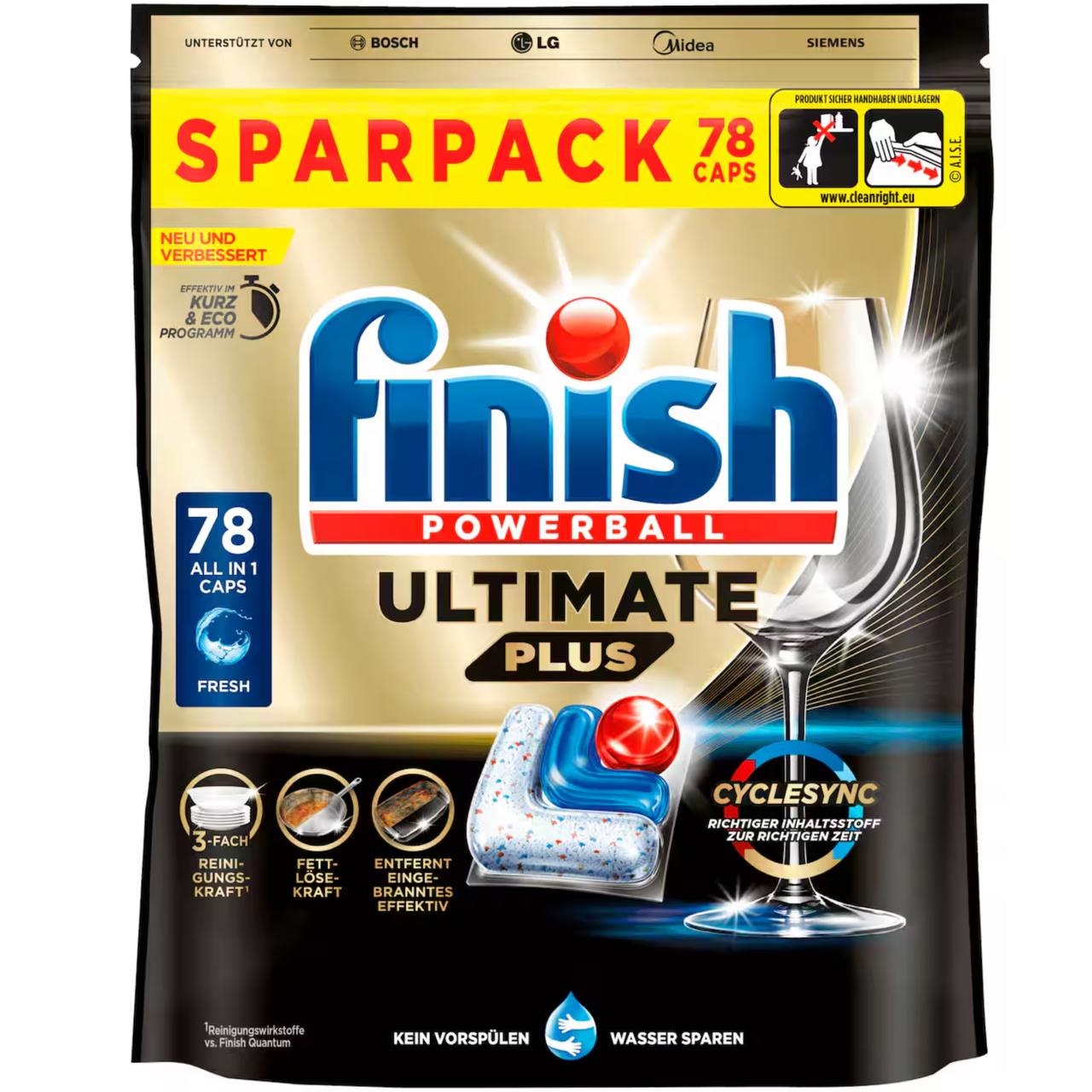 Finish Капсули для посудомийної машини Ultimate Fresh 78 - Caps 951g