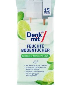 DM Серветки для побутового прибирання Feuchte Bodentücher Limette & Basilikum 15шт.