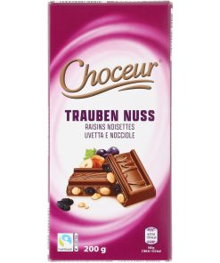 Choceur Шоколад з родзинками та горіхом 200g