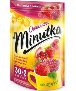 Minutka Чай з малиною полуницею та гранатом 32 tea bags - 64 g