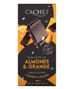 Cachet Шоколад чорний Almonds & Orange 100g