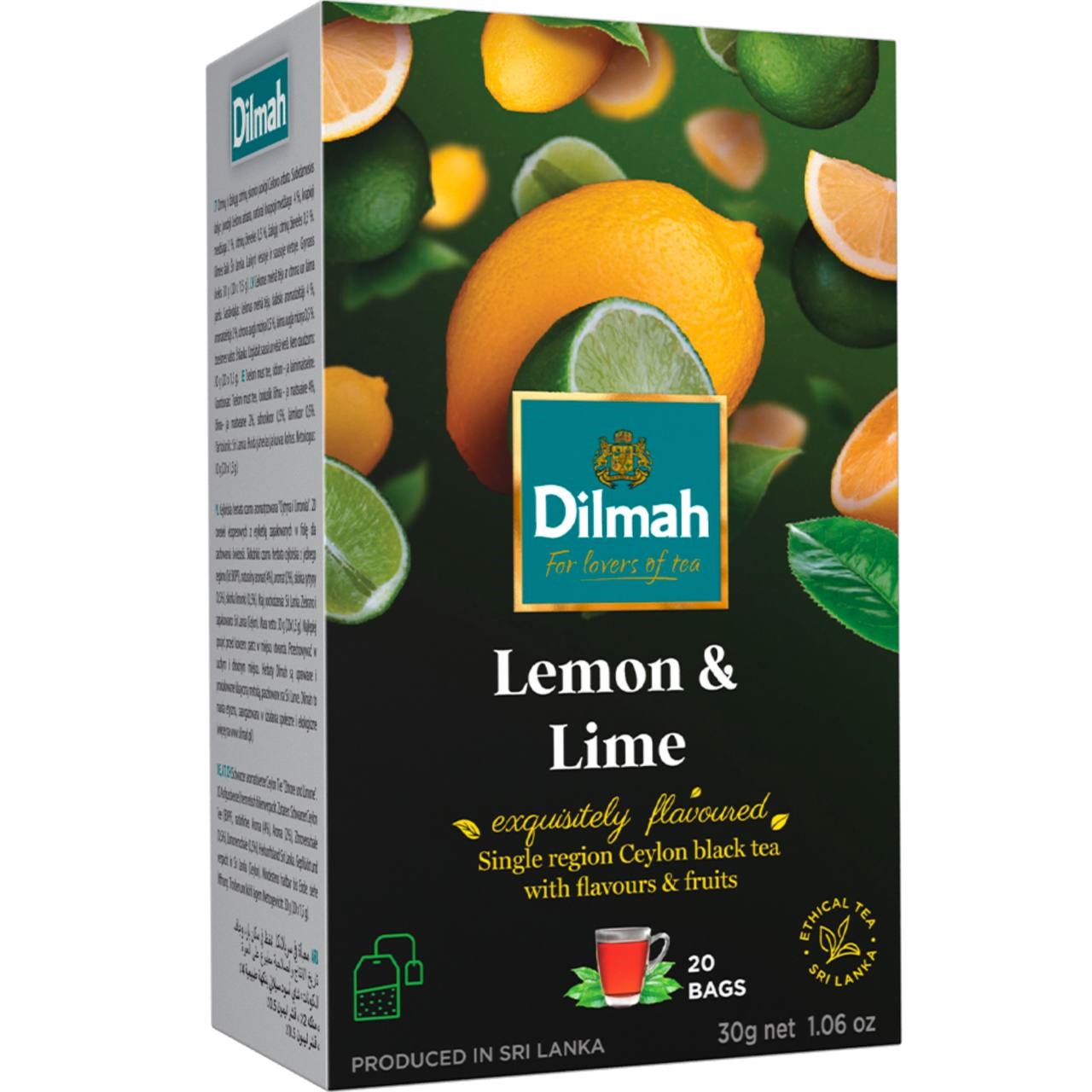 Dilmah Чай Lemon & Lime (Лимон та Лайм) 20 tea bags 30g