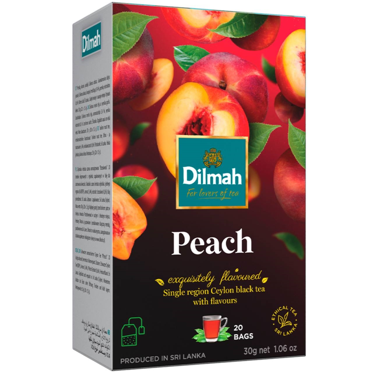 Dilmah Чай Peach (Персик) 20 tea bags 30g