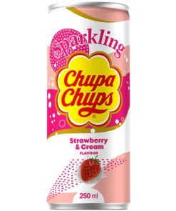 Chupa Chups Напій газований Strawberry & Cream (Полуниця з Вершками) 250ml