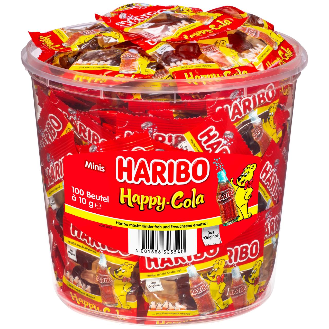 Haribo 1000g Цукерки желейні Happy-Cola (100 шт x 10 g) 1kg